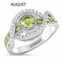 Birthstone Wave Ring, Birthstone Wave Ring 2202 001 0 12