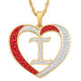 Personalized Diamond Initial Heart Pendant, Personalized Diamond Heart Pendant 2300 0011 i initial I