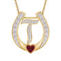 Diamond Initial Horseshoe Pendant, Diamond Initial Horseshoe Pendant 11352 0019 q initial
