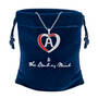 Personalized Diamond Initial Heart Pendant, Personalized Diamond Initial Heart Pendant 10926 0018 zz gift pouch