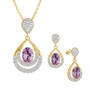 Birthstone Necklace with FREE Matching Earrings, Birthstone Necklace Earring Set 6930 0010 f june