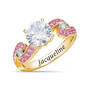 Birthstone & Diamond Swirl Ring, Birthstone Diamond Swirl Ring 12095 0019 j october