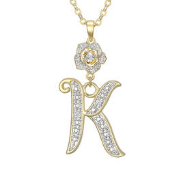 Diamond Rose Initial Pendant 12023 0024 k pendant