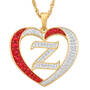 Personalized Diamond Initial Heart Pendant, Personalized Diamond Heart Pendant 2300 0011 z initial Z
