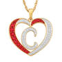 Granddaughter Initial Heart Pendant, For My Granddaughter Diamond Initial Heart Pendant 10121 0011 a c initial