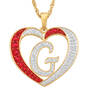 Personalized Diamond Initial Heart Pendant, Personalized Diamond Heart Pendant 2300 0011 g initial G