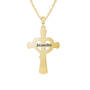 Heart of Faith Personalized Diamond Cross Pendant with FREE Matching Earrings, Heart of Faith Personalized Diamond Cross Pendant with FREE Matching Earrings 12242 0011 c back