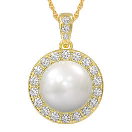 My Granddaughter I Love You Pearl and Diamonisse Pendant 10879 0015 b front