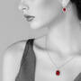 Royal Ruby Red Pendant with FREE Matching Earrings, Royal Ruby Pendant 12144 0010 e model