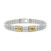Double Steel Birth Year and Initials Bracelet 12572 0011 a main