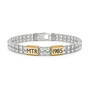 Double Steel Birth Year and Initials Bracelet 12572 0011 a main