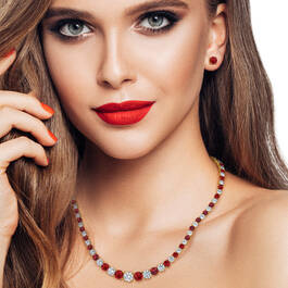 Birthstone Tennis Necklace 11948 0010 p model