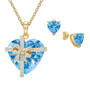 “My Heart is Yours” Birthstone & Diamond Pendant with FREE Matching Earrings, Pers My Heart Yours Birthstone Diamond Pendant with FREE Matching Earrings 12344 0018 b march