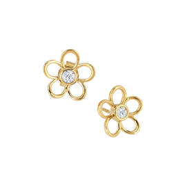 Michael O Connor Limited Edition Diamond Flower Set 11142 1988 c earring