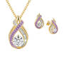 Perfectly Paired Birthstone Swirl Pendant with FREE Matching Earrings, Birthstone Swirl Pendant with Free Matching Earrings 12210 0019 f june