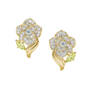 Birthstone & Diamond Rose Earrings, Birthstone Diamond Rose Earrings 11896 0012 d april