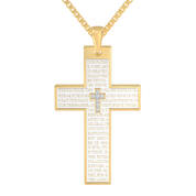 Lords Prayer Diamond Cross Pendant 10351 0012 a main