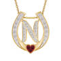 Diamond Initial Horseshoe Pendant, Diamond Initial Horseshoe Pendant 11352 0019 m initial