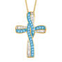 The Birthstone Cross Pendant, Personalized Birthstone Cross 11038 0011 c march