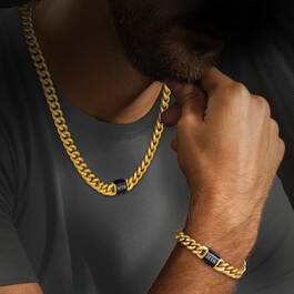 Personalized Ultimate Black Diamond Chain and Bracelet Set 12322 0022 m model