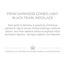 From Darkness Comes Light Black Pearl Necklace and FREE Earrings 11785 0024 s card