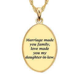 My Daughter in law Marriage made you family Diamond Pendant 1484 0078 c back
