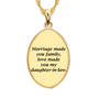 My Daughter-in-Law ‟Marriage Made You Family” Diamond Pendant, My Daughter in law Marriage made you family Diamond Pendant 1484 0078 c back