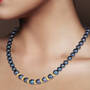 Infinite Love Black Pearl Statement Necklace, Infinite Love Black Pearl Necklace 11454 0016 m model