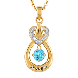 Genuine Birthstone Drop Pendant 2273 001 4 12