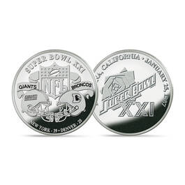Super Bowl Flip Coin Silver Plated Collection 11732 0127 a Giants21
