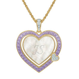 Birthstone&Diamond Heart Pendant 12465 0011 f june