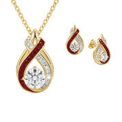 Perfectly Paired Birthstone Swirl Pendant with FREE Matching Earrings, Birthstone Swirl Pendant with Free Matching Earrings 12210 0019 a main