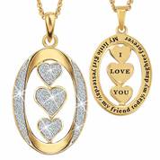 My Daughter “I Love You" Diamond Pendant with FREE Matching Diamond Earrings, My Daughter I Love You Diamond Pendant 2965 015 7 1