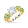 Birthstone & Diamond Swirl Ring, Birthstone Diamond Swirl Ring 12095 0019 h august