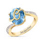 Custom Birthstone Ring, Custom Birthstone Ring 11949 0019 c march