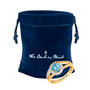 Genuine Swiss Blue Topaz & Diamond Swirl Ring, December Birthstone Diamond Swirl Ring 11760 0122 g giftpouch
