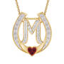 Diamond Initial Horseshoe Pendant, Diamond Initial Horseshoe Pendant 11352 0019 l initial