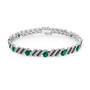 Black Diamond & Birthstone Bracelet, Personalized Black Diamond and Birthstone Bracelet 10776 0019 e may