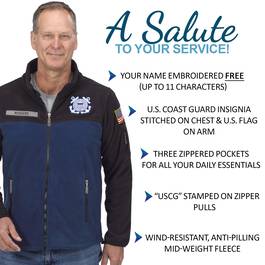 the us coast guard fleece jacket 1662 0361 g features