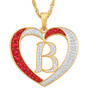 Personalized Diamond Initial Heart Pendant, Personalized Diamond Heart Pendant 2300 0011 b initial B