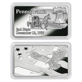 America the Beautiful Silver Plated Ingot Collection 11985 0014 zm PA