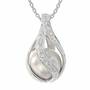 Love's Embrace Pearl & Diamond Necklace, Loves Embrace Pearl Diamond Pendant 6773 001 0 1
