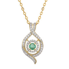 Sparkling Embrace Genuine White Topaz Pendant 12302 0018 e may