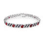 Black Diamond & Birthstone Bracelet, Personalized Black Diamond and Birthstone Bracelet 10776 0019 g july