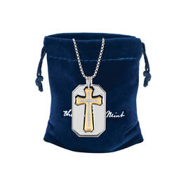 Personalized Two in One Diamond Cross Pendant 12049 0016 j giftpouch
