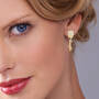Personalized Diamond Rose Earrings, Diamond Rose Earrings 11832 0019 m model