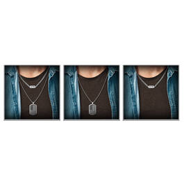 Steel Command Military Dog Tag and Chain Set 12489 0013 m model