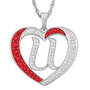 Personalized Diamond Initial Heart Pendant, Personalized Diamond Initial Heart Pendant 10926 0018 u initial U