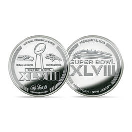 Super Bowl Flip Coin Silver Plated Collection 11732 0200 a Seahawks48