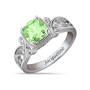 Vintage Elegance Birthstone Ring, Personalized Vintage Elegance Birthstone Ring 12122 0016 h august